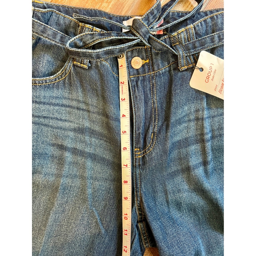 Cabi Beau‎ Jean Indigo Blue Wide Leg Paperbag Waist Denim Pants Size 8R NEW - Picture 8 of 10